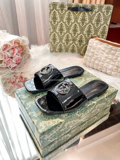 GUCCI粗跟拖鞋7
