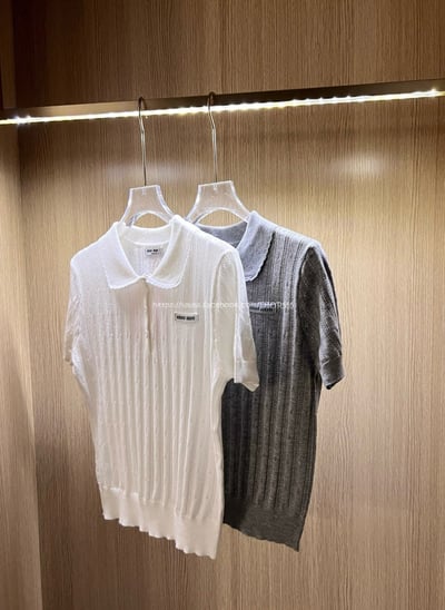 miu miu字母鏤空針織上衣5