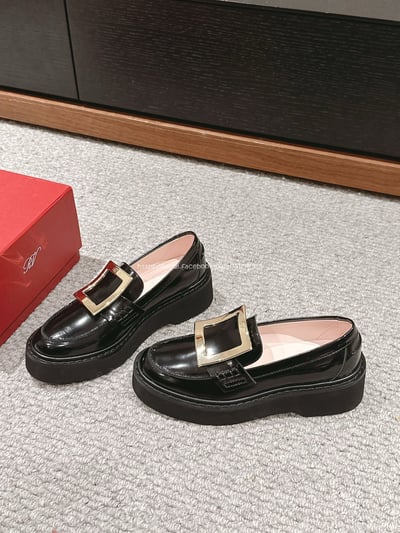 Rv厚底方扣樂福鞋12