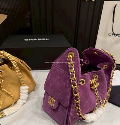 小香mini麂皮抽繩水桶包10