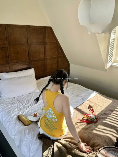 克羅心鈕扣十字印花背心8