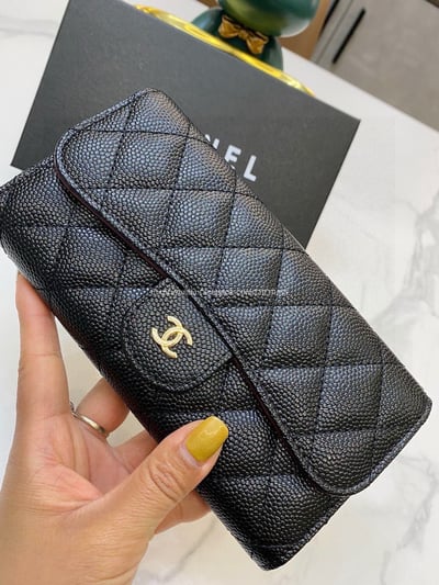 小香球紋經典菱格長夾9