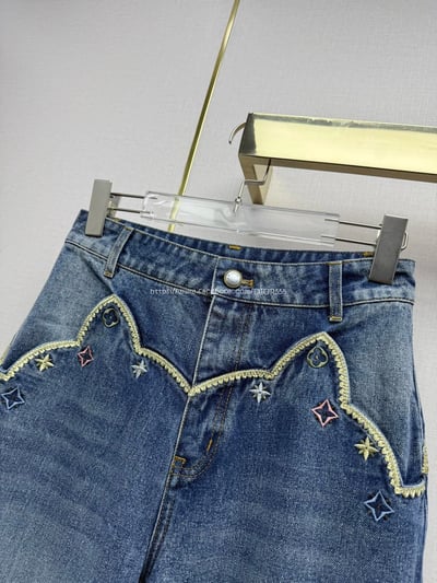 LV牛仔直筒褲 11