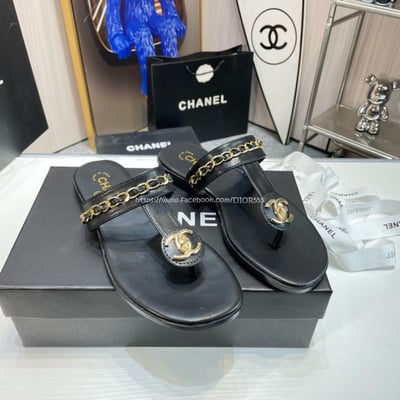 小香夾腳扣鏈條人字拖鞋15