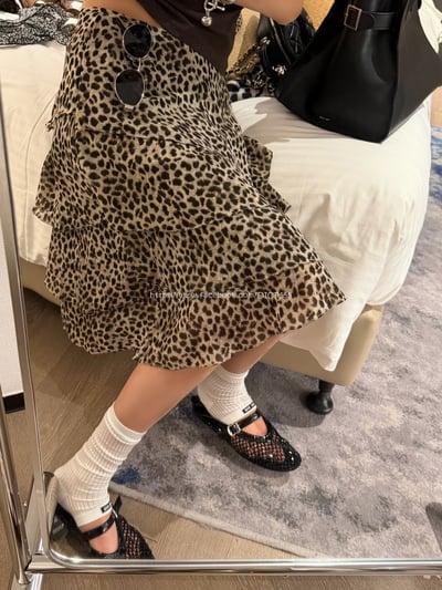 復古豹紋雪紡裙3