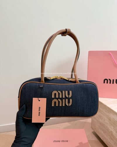 miumiu牛仔丹寧保齡球包7