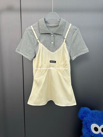 miumiu灰色假二件上衣6