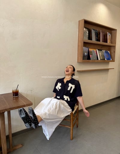 蝴蝶結針織短袖上衣4