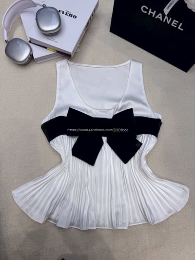 蝴蝶結真絲背心8
