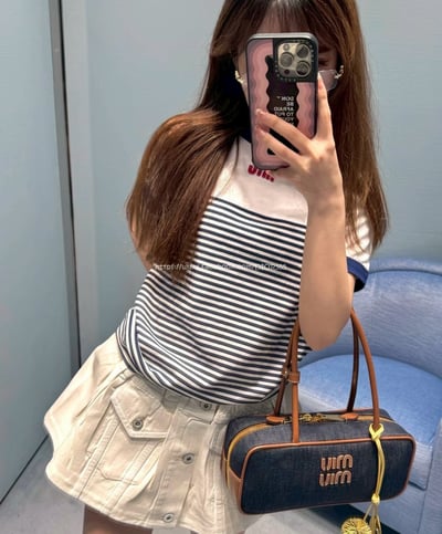 miumiu牛仔丹寧保齡球包3