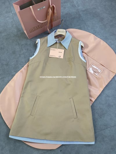 miu miu假兩件無袖連身裙11