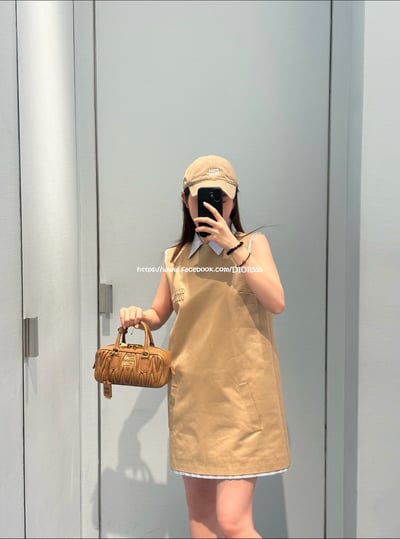 miu miu假兩件無袖連身裙1