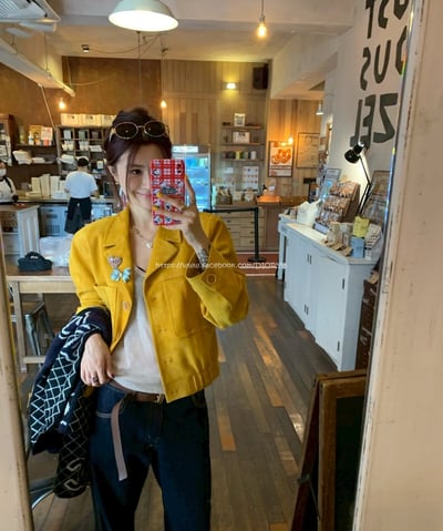 小香菱格紋羊絨圍巾6