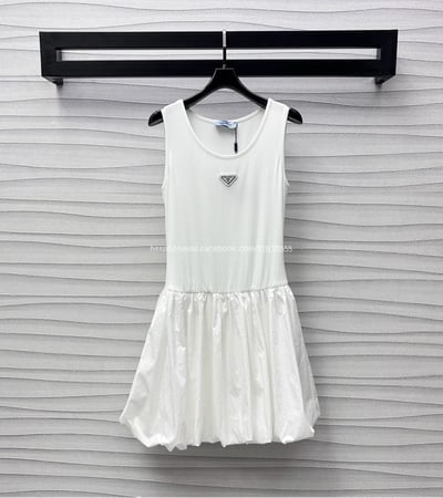  prada 收腰拼接背心裙8