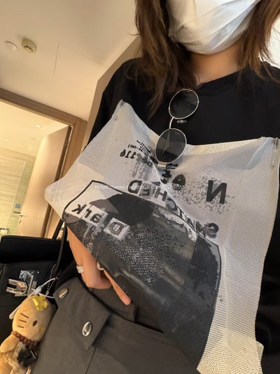 網紗印花短袖T 4