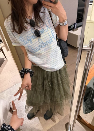 荷葉邊網紗短裙6