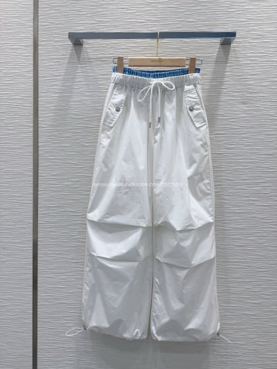 腰部拼接休閒長褲8