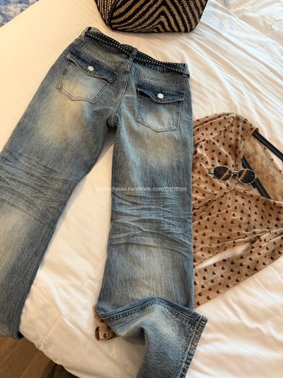  顯瘦微喇牛仔褲(送皮帶)10