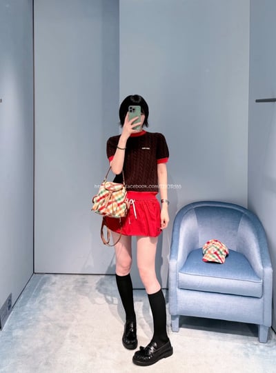 Miu Miu格紋泰迪後背包2