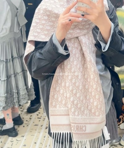 Dior 雙面披肩圍巾3