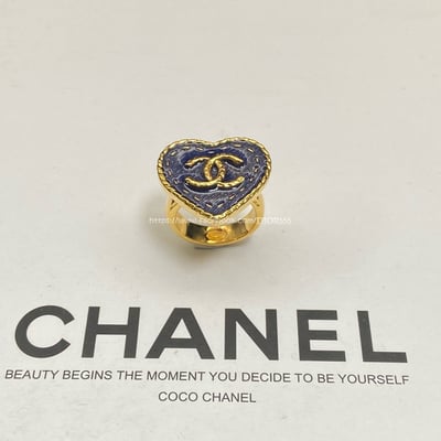 小香牛仔藍愛心戒指2