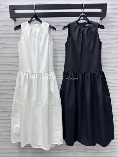 壓褶背心長裙 7