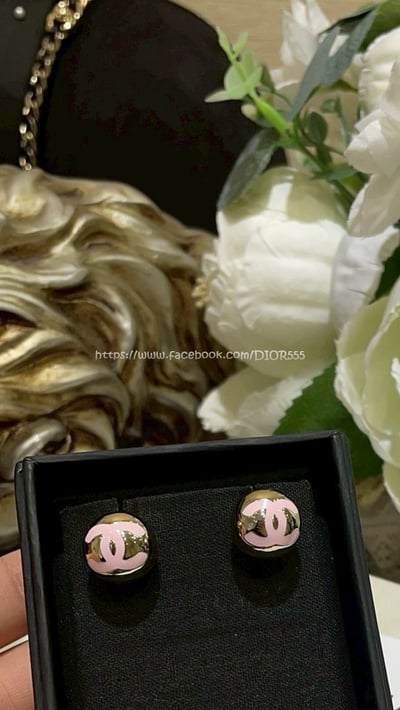 小香雙C圓球紐扣耳環6