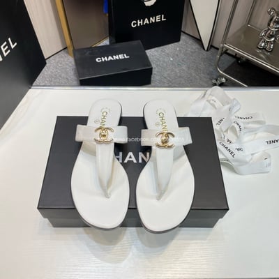 小香夾腳扣鏈條人字拖鞋7