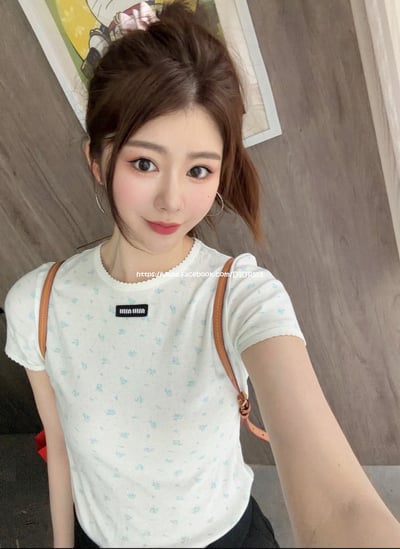miu miu小碎花短袖T1