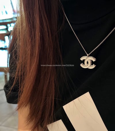 小香白色琺瑯雙C項鍊4