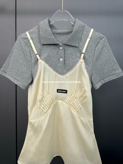 miumiu灰色假二件上衣9