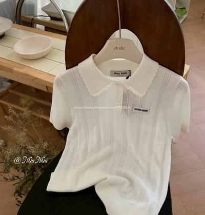MiuMiu花邊翻領上衣5