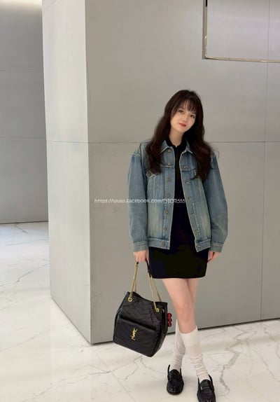 YSL Niki黑金油蠟皮鏈條包3