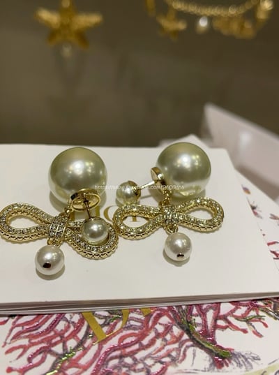 珍珠雙球耳環4