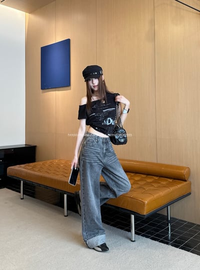 AW釘鑽卷邊牛仔褲3