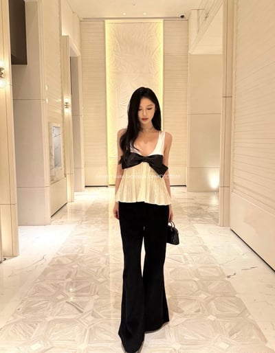 蝴蝶結真絲背心5