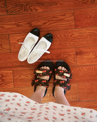 Lv櫻桃厚底拖鞋  (情侶款)6
