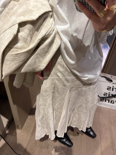 不規則拼接雪紡裙5