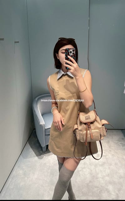 miu miu假兩件無袖連身裙4