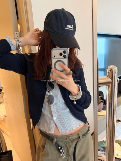 假兩件針織小外套3