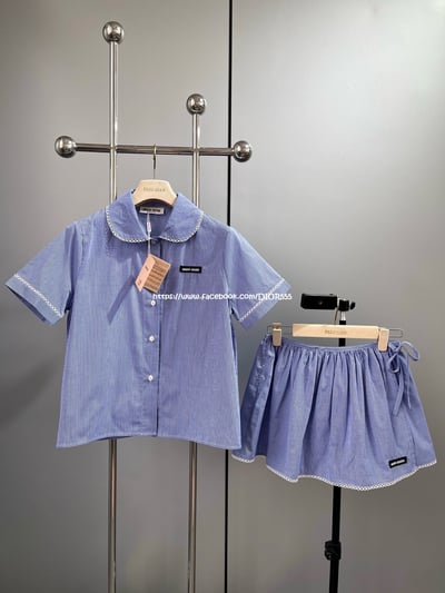 miu miu 藍格紋套裝裙8