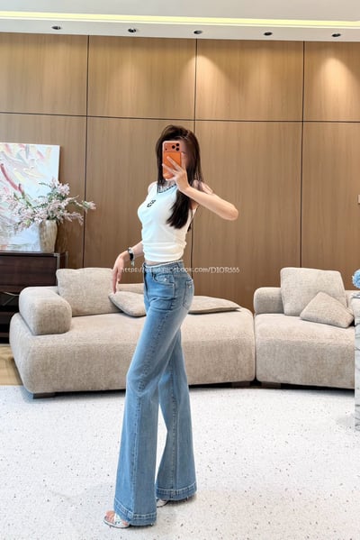 小香鏈條微喇牛仔褲2
