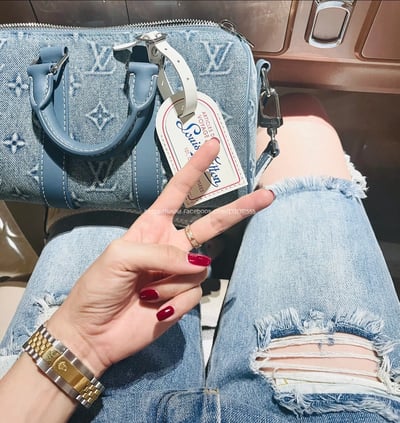 Lv 牛仔keepall 枕頭包2