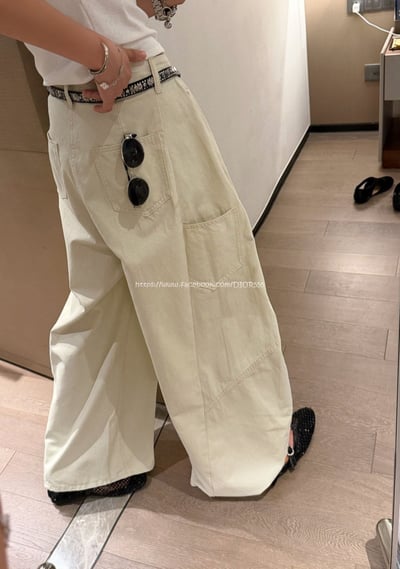 高腰闊腿彎刀褲6