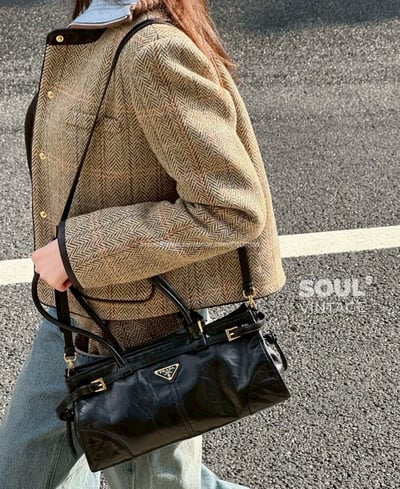 PRADA soft lux油蠟皮hobo5