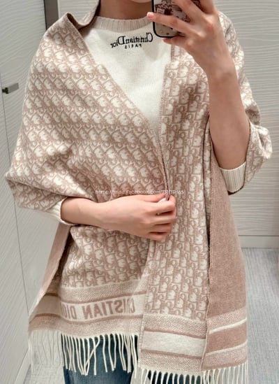Dior 雙面披肩圍巾1