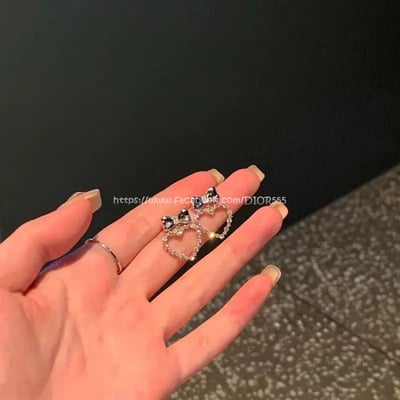 蝴蝶結愛心耳環/耳夾1