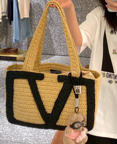 Valentino VLogo草編包2