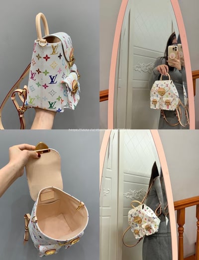 LV白3彩後背包5