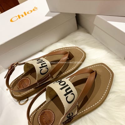 Chloe 交叉編織羅馬涼鞋11